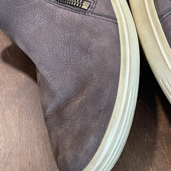 ECCO Soft 7 Low Bootie Women's Size 8 (EU 38) Nubuck Leather Gray Casual Zip - Picture 8 of 14